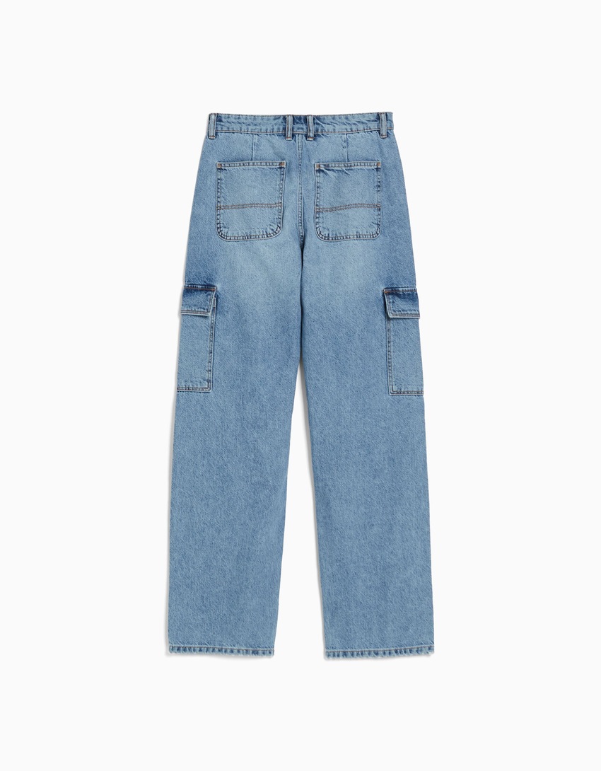 calça cargo reta