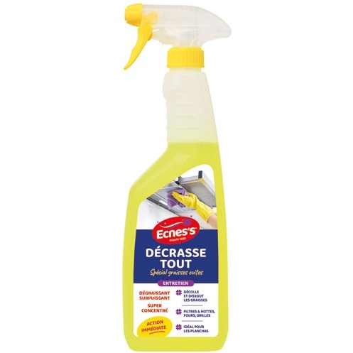 Nettoyant dégraissant Décrasse Tout concentré Ecnes's - Spray de 750 ml