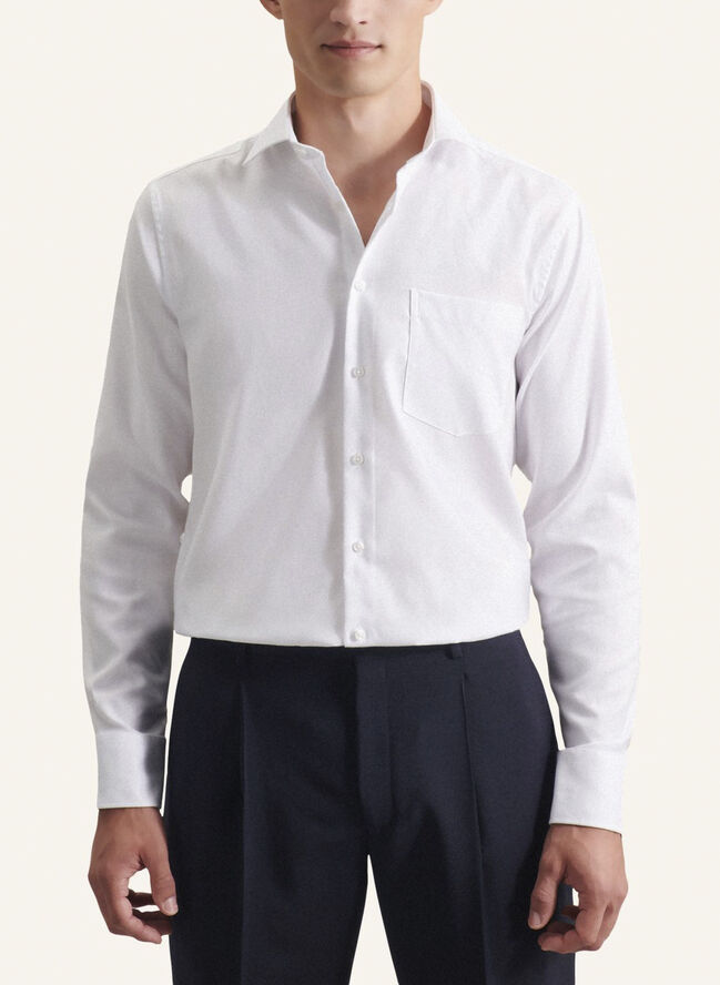 Seidensticker Business Shirt Regular Long sleeve Kent-Collar Uni White