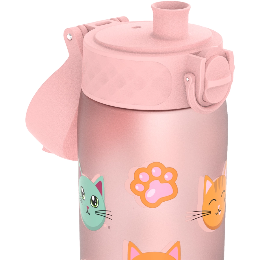 ion8 Trinkflasche auslaufsicher 500 ml Katzen  rose