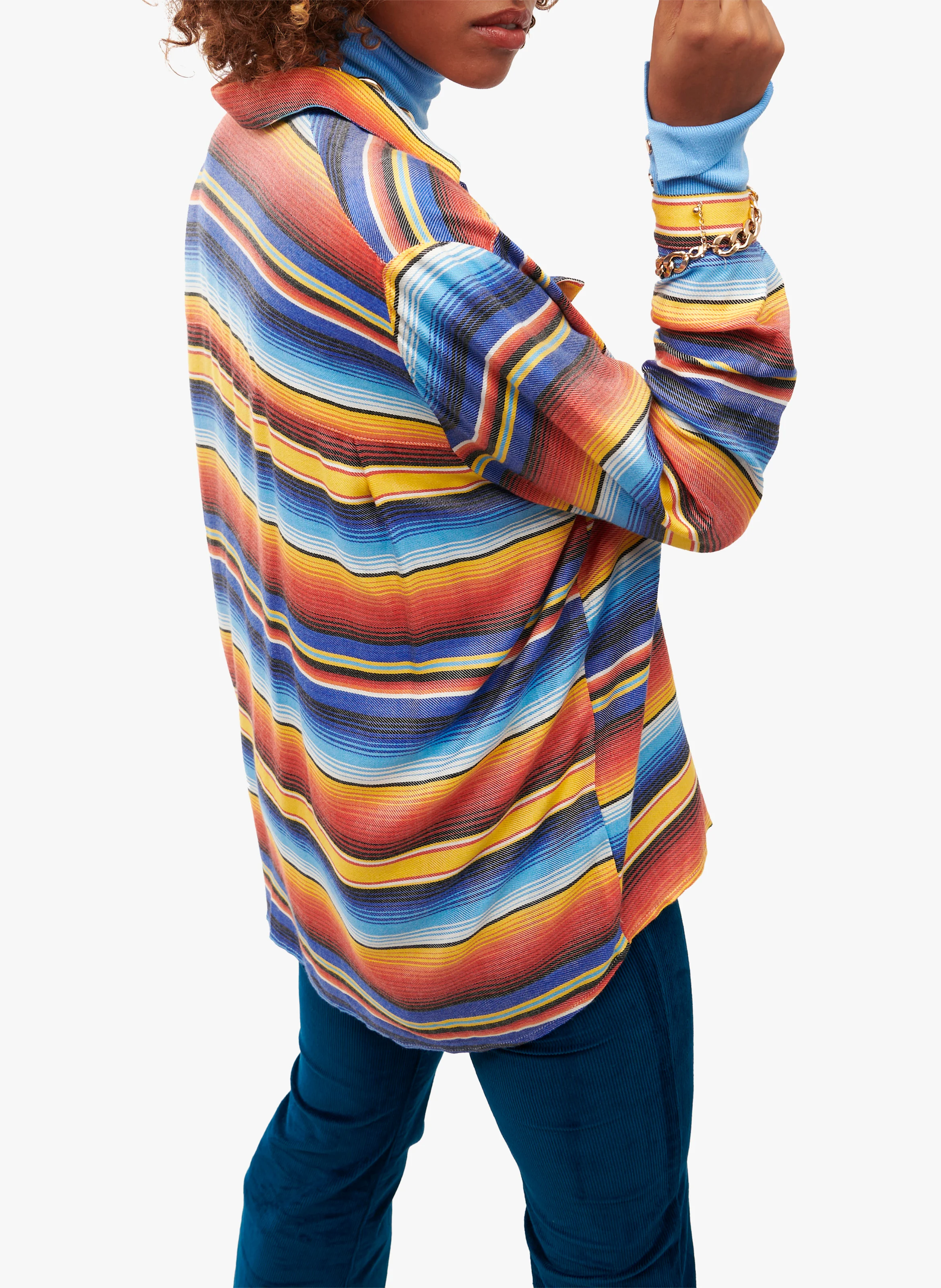 MOLIMO - Surchemise oversize imprimée| Bleu