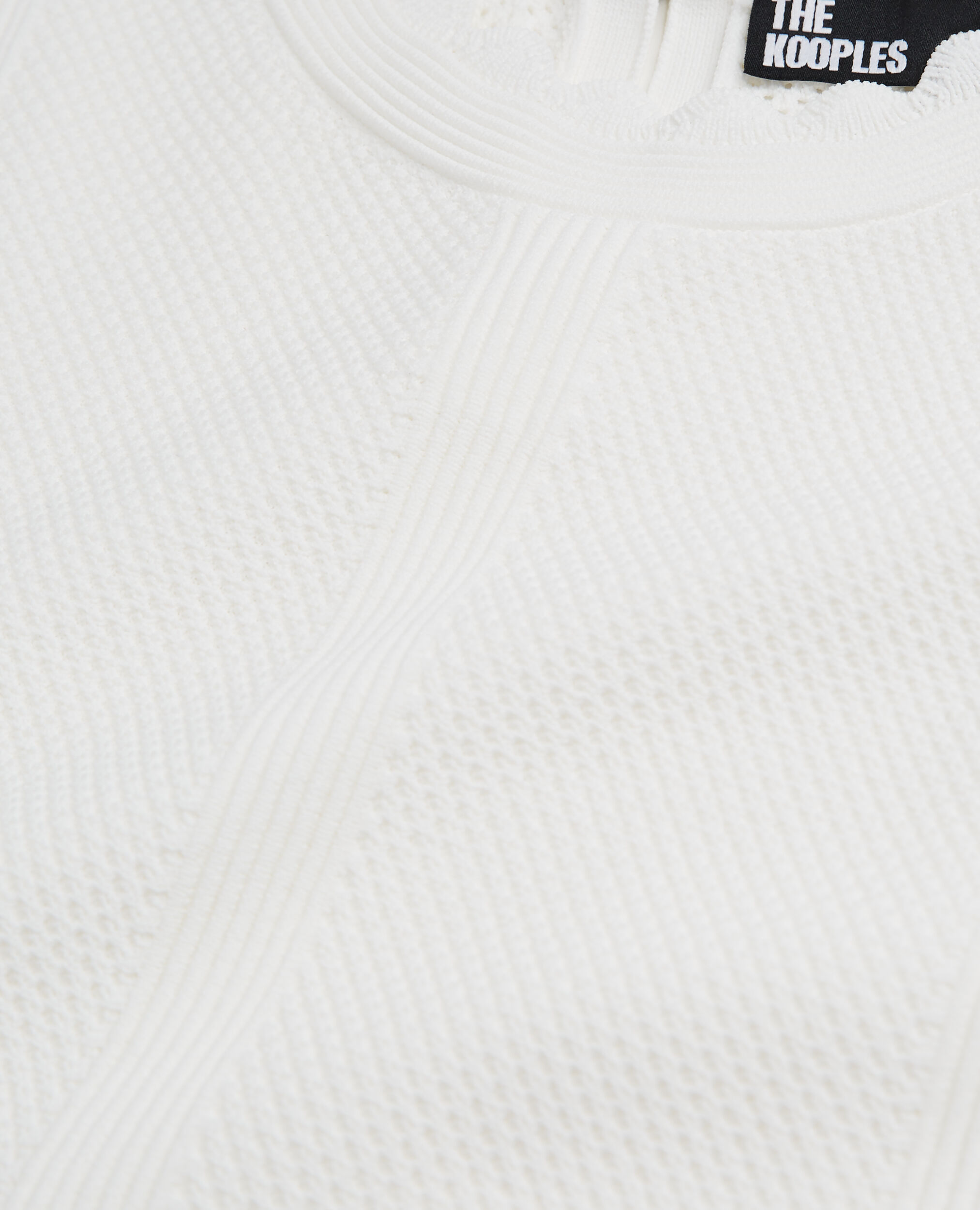 Top court blanc en maille