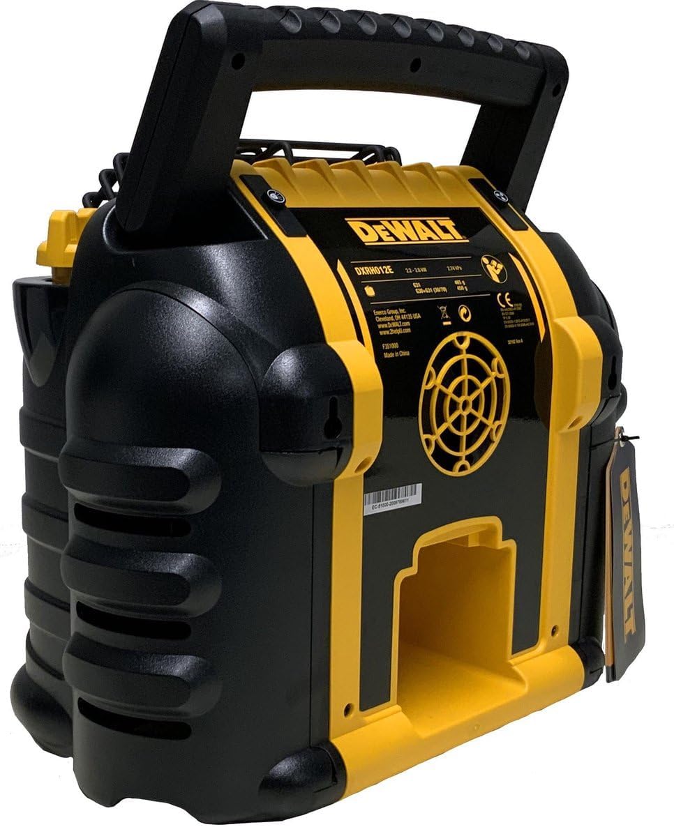 DEWALT DXRH012E Tragbarer Heizstrahler - 2/3 kw - wird direkt an (2) 450-Gramm-Gaskartuschen oder 11/12 kg LPG-Flaschen angeschlossen - Mit (3) USB-Anschlüssen und einer LED-Lichtleiste