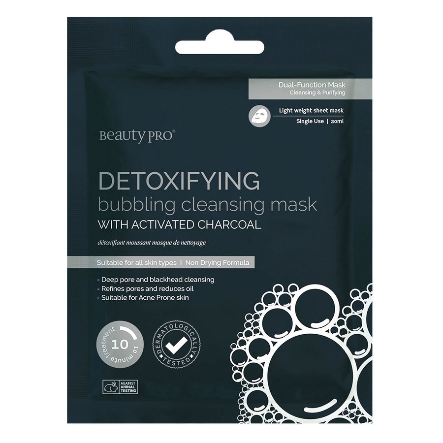 BeautyPro Detoxifying Bubbling Cleansing Mask With Activated Charcoal 18ml