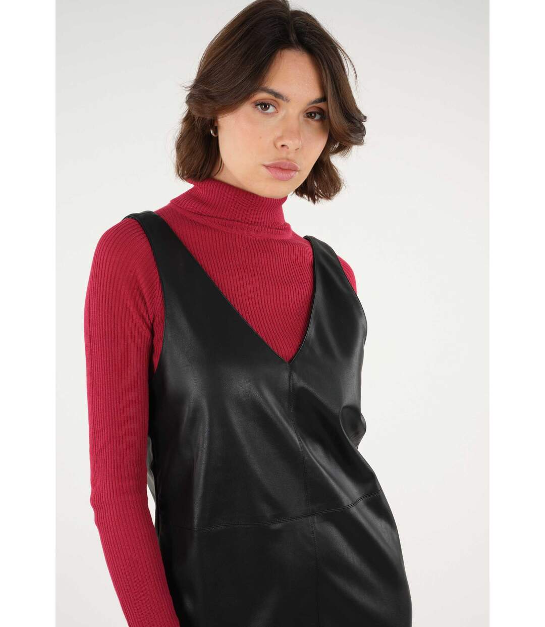 Robe en simili-cuir FREIJA