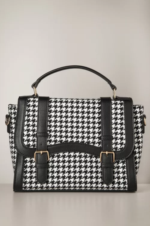 Banned Retro Joy to the World Messenger handtas in zwart en wit