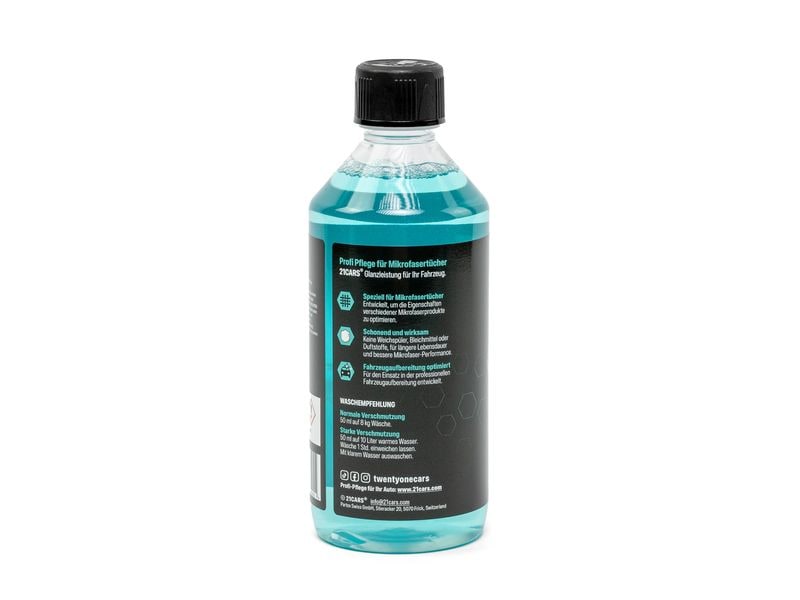 21CARS Microfaser Waschmittel 500 ml Micro Fresh Effektive Reinigung ohne Schädigung
