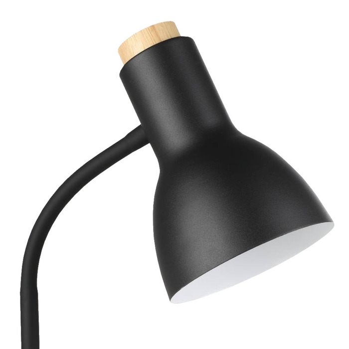 Eglo Veradal bordlampe med Qi oplader sort/træ