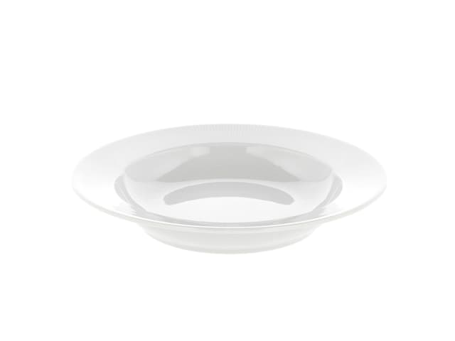 Pillivuyt Tallerken dyb med fane White