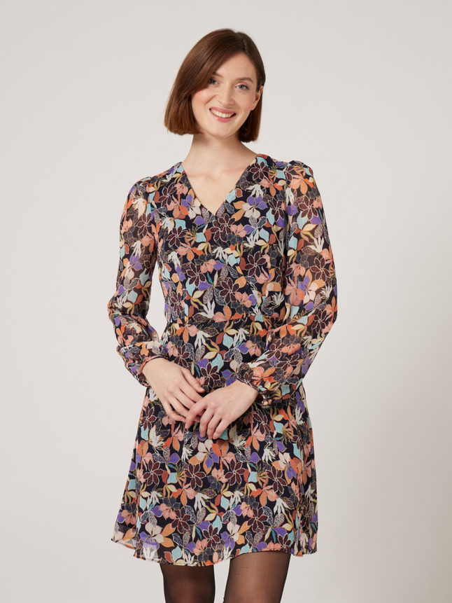 Robe courte imprimé floral