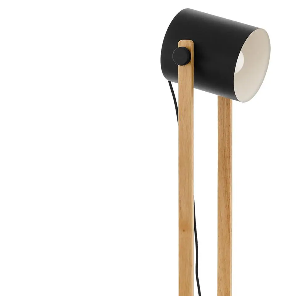 EGLO Hornwood Vloerlamp - E27 - 140 cm - Zwart, Crème/Bruin