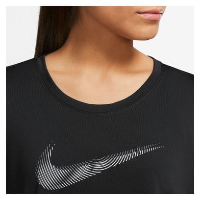 Maillot manches courtes Femme Nike Dri-Fit Swoosh Noir