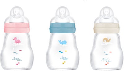 MAM Feel Good Tåteflaske Glass 170 ml, Mix