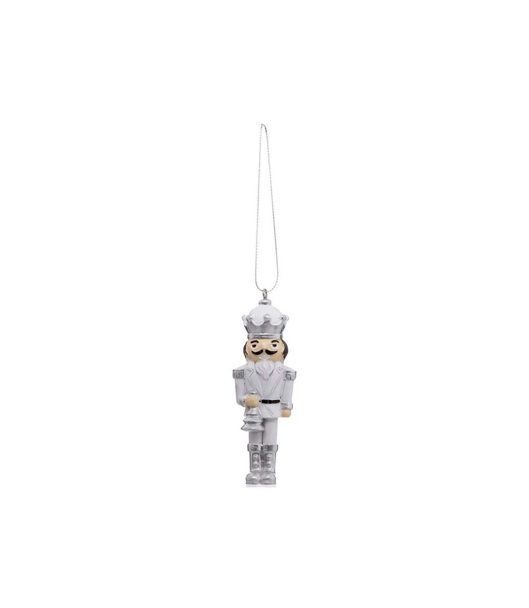 Lot de 3 Sujets de Noël Casse Noisette 10cm Argent