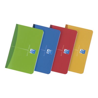 Oxford Office Essentials - Carnet 9 x 14 cm - 96 pages - petits carreaux (5x5 mm) - disponible dans différentes couleurs