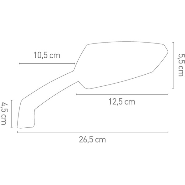 Chaft - Rétroviseur Twin - Pas de 8 et 10 mm Noir