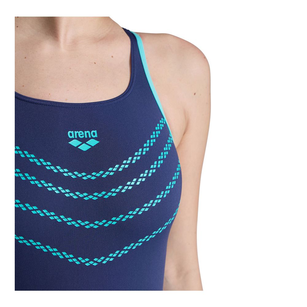 Arena LOSANGE V - Maillot de bain 1 pièce Femme navy/water