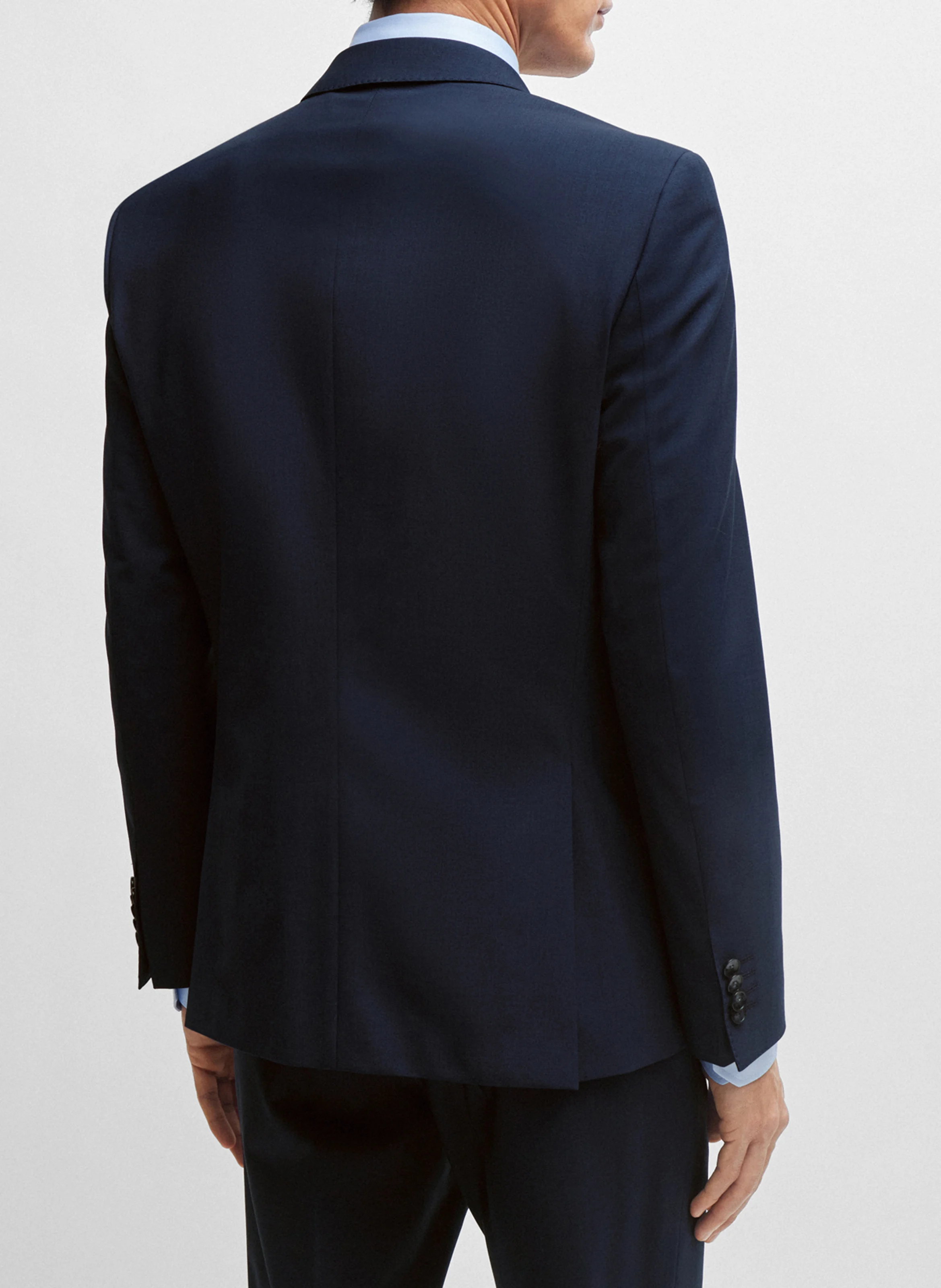 Costume slim-fit en laine mélangée | Bleu