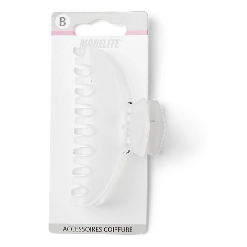 Pince cheveux blanc mat L9cm