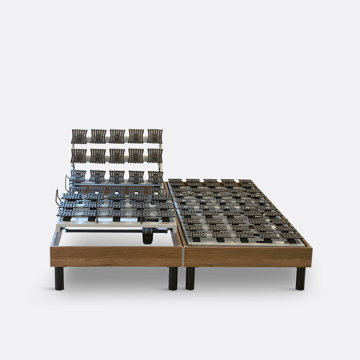 LA REDOUTE INTERIEURS<br>Cama elétrica premium com tachas imitando madeira