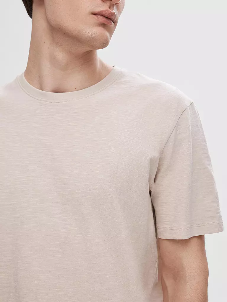 SELECTED T-Shirt SLHASPEN beige