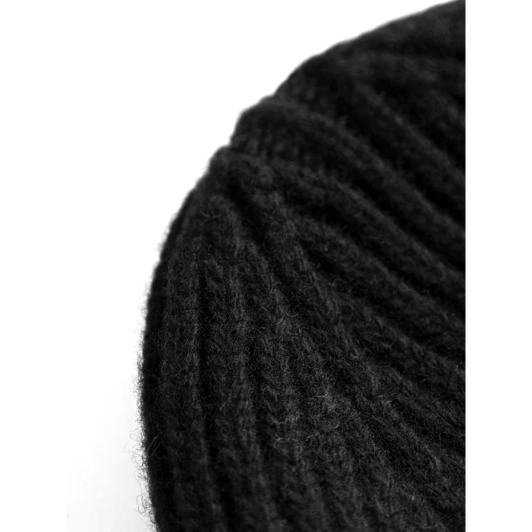 KnowledgeCotton Apparel Big Rib Beanie Black Jet