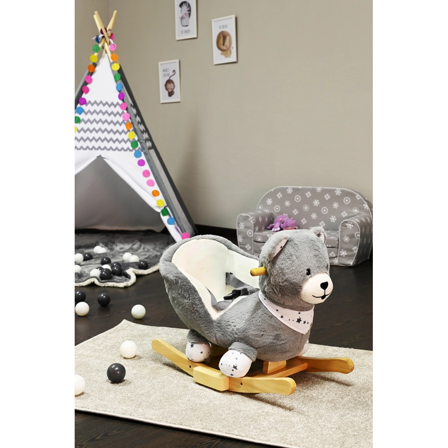 knorr toys® Schaukeltier Bär grau