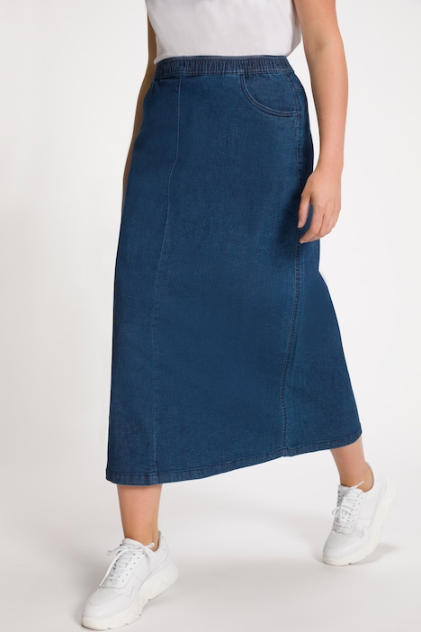 Jeans-Rock, ausgestellt, Elastikbund