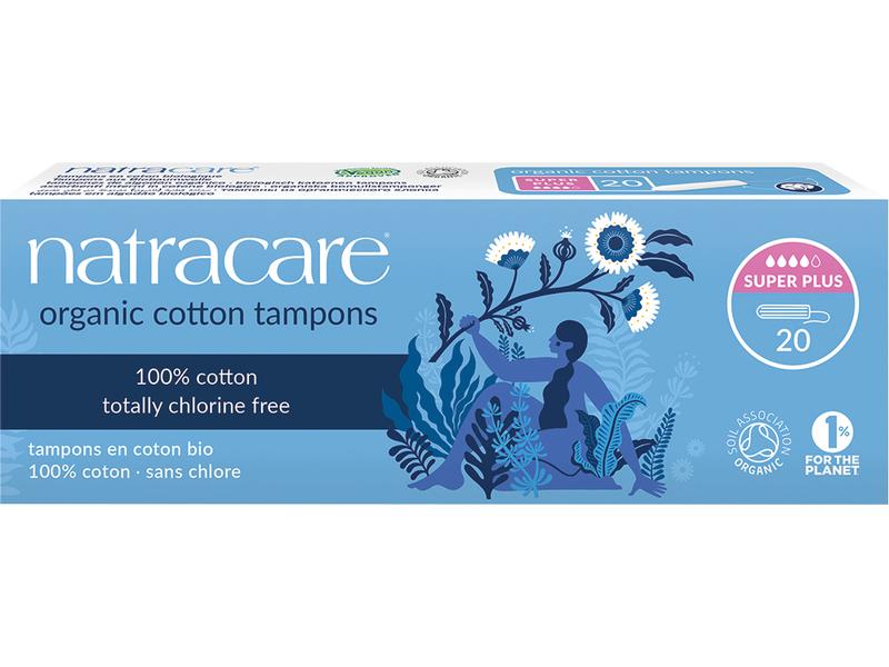 Natracare Tampons Super Plus 20 Stück Bio-Tampons mit hoher Saugstärke