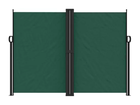 Auvent latéral rétractable vert foncé 180x600 cm
