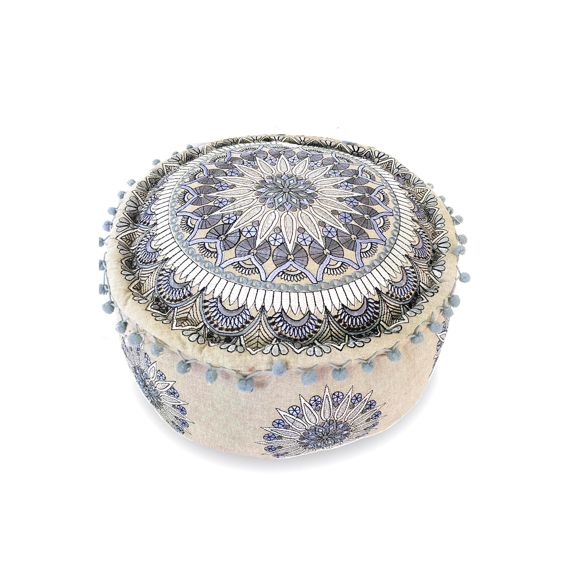 Pouf 'Ornament', Ø 40 cm, H 20 cm von fischer's lagerhaus
