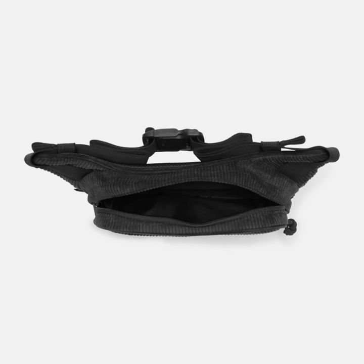 Bolsa transversal utilitária de corda na cor preta