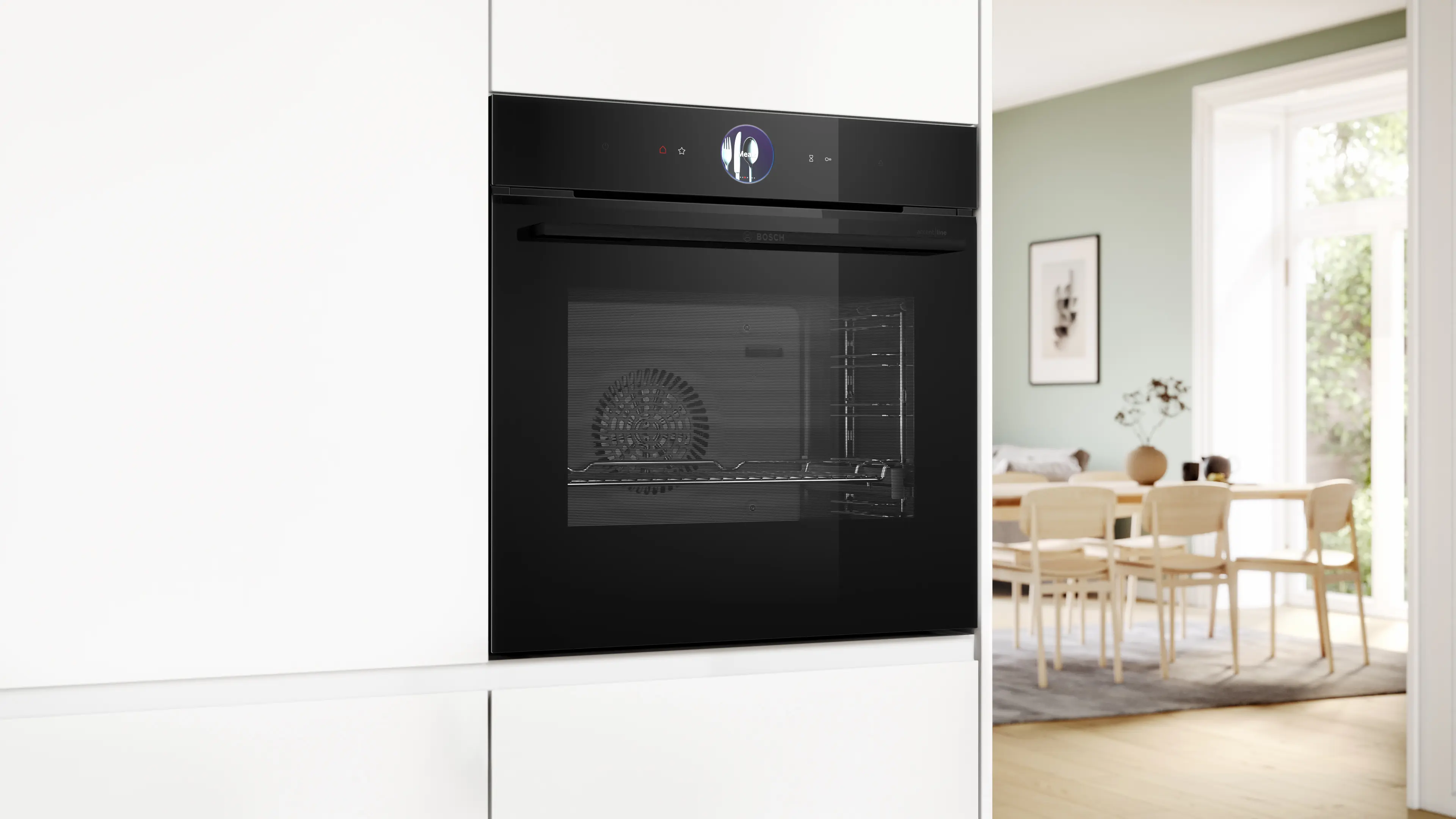 Serie 8 Bakoven met volwaardige stoom 60 x 60 cm Zwart