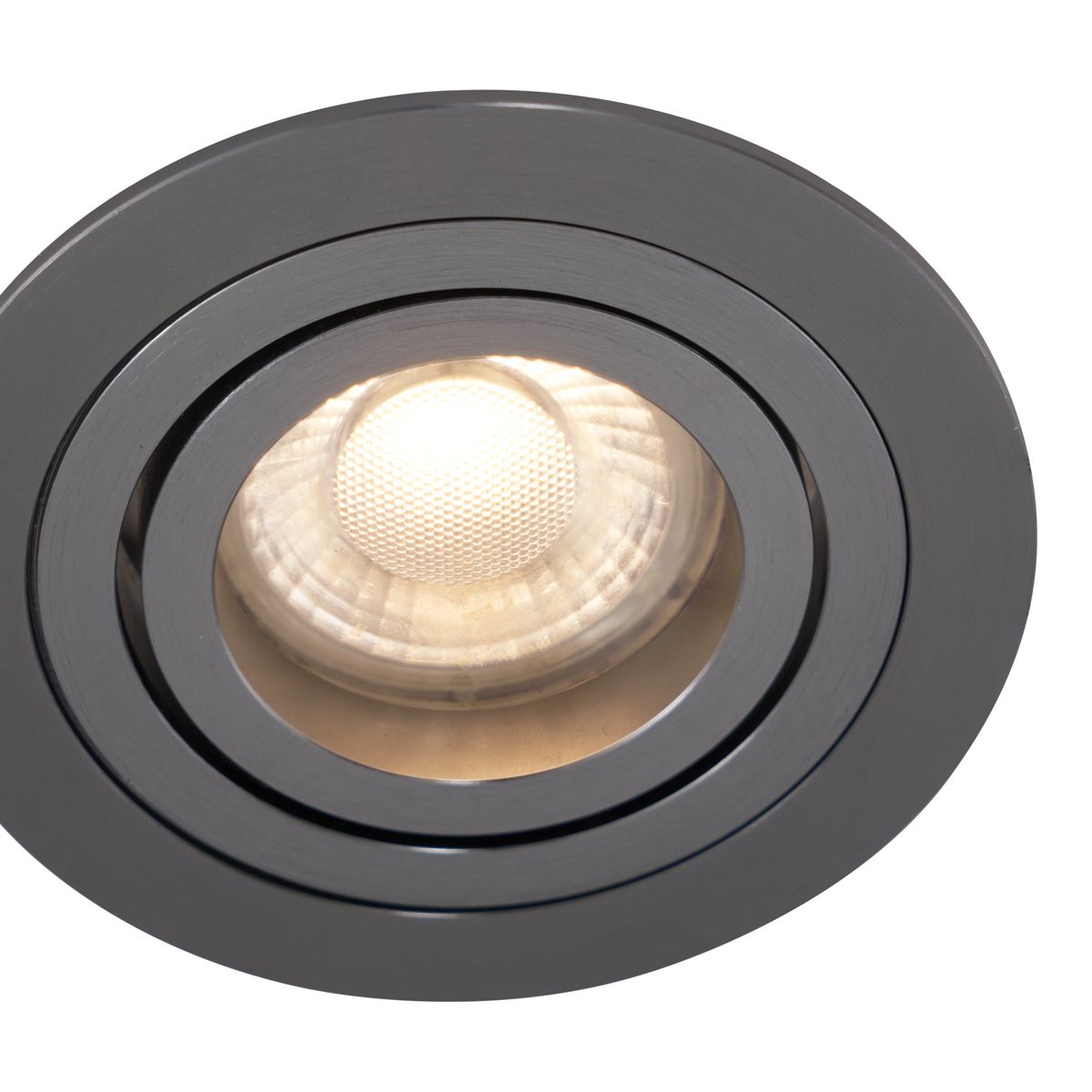 Set van 6 Moderne inbouwspot gunmetal GU10 50mm rond kantelbaar - Rondoo