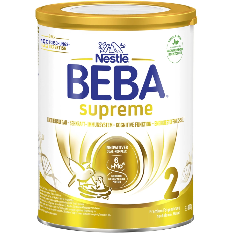 Nestlé BEBA SUPREME 2 Folgemilch 6x 800g nach dem 6. Monat
