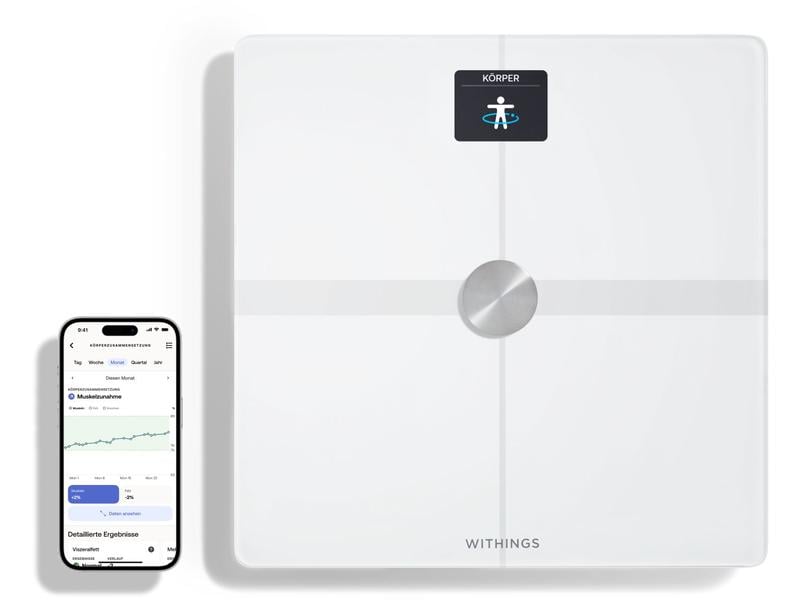 Withings Körperanalysewaage Body Smart Weiss WLAN-Personenwaage