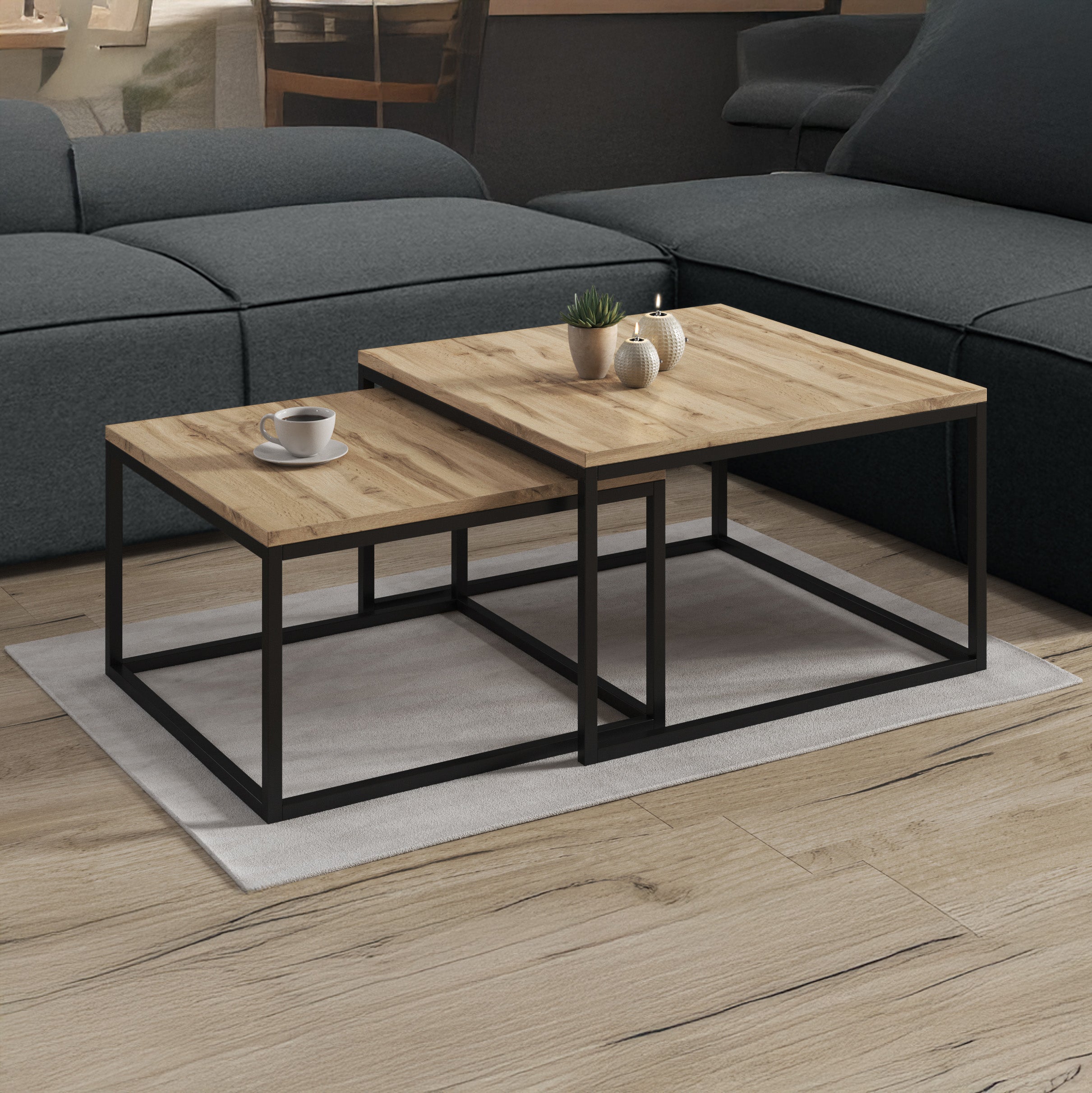 Styler - Salontafel set van 2 - Eiken