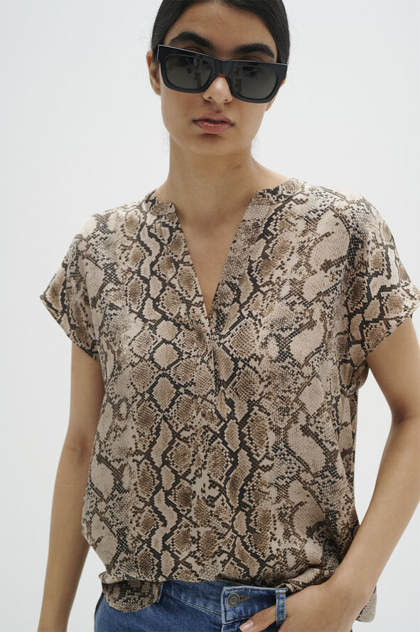 InWear LiraIW Print Top Premium Structure snake print