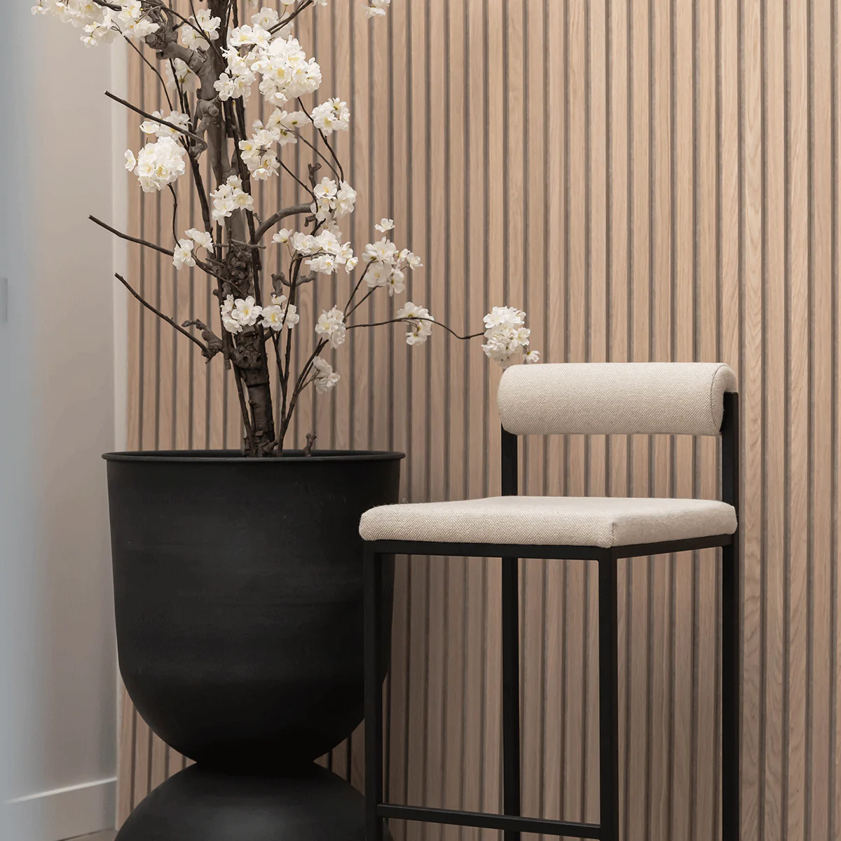 Origineel akoestisch paneel - Beige vilt licht eiken 270cm