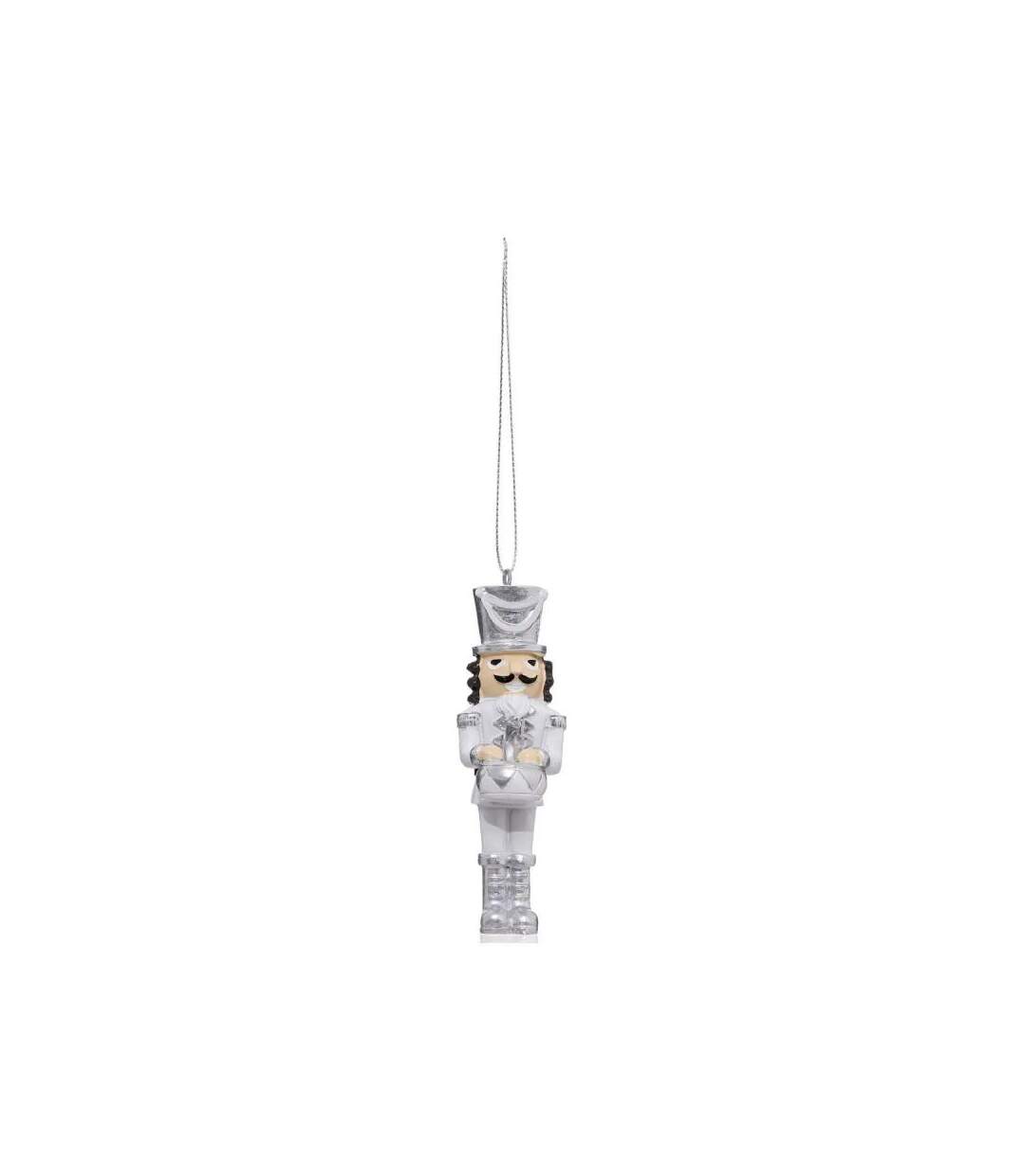 Lot de 3 Sujets de Noël Casse Noisette 10cm Argent