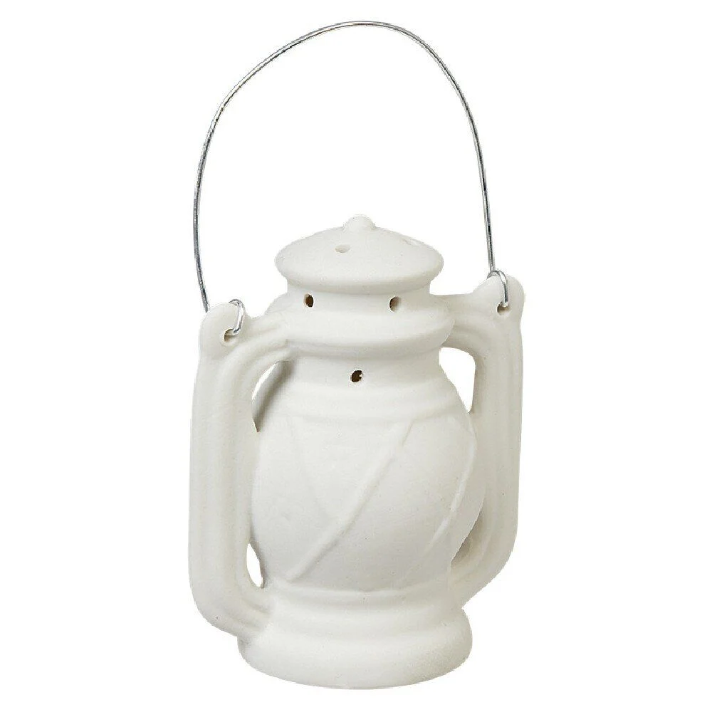 Lanterne LED en céramique blanche