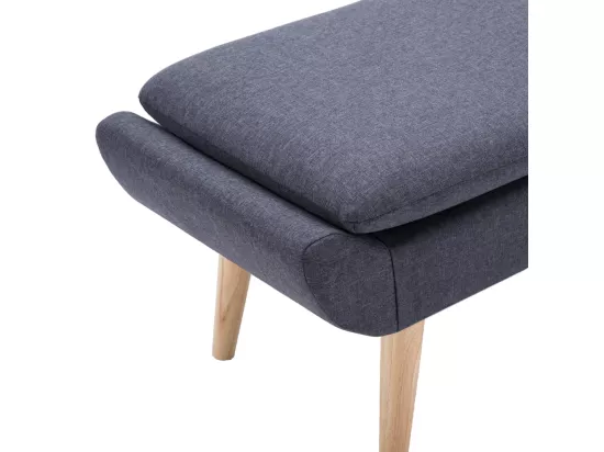 Repose-pied Tapisserie en tissu 73 x 43 x 42 cm Gris foncé