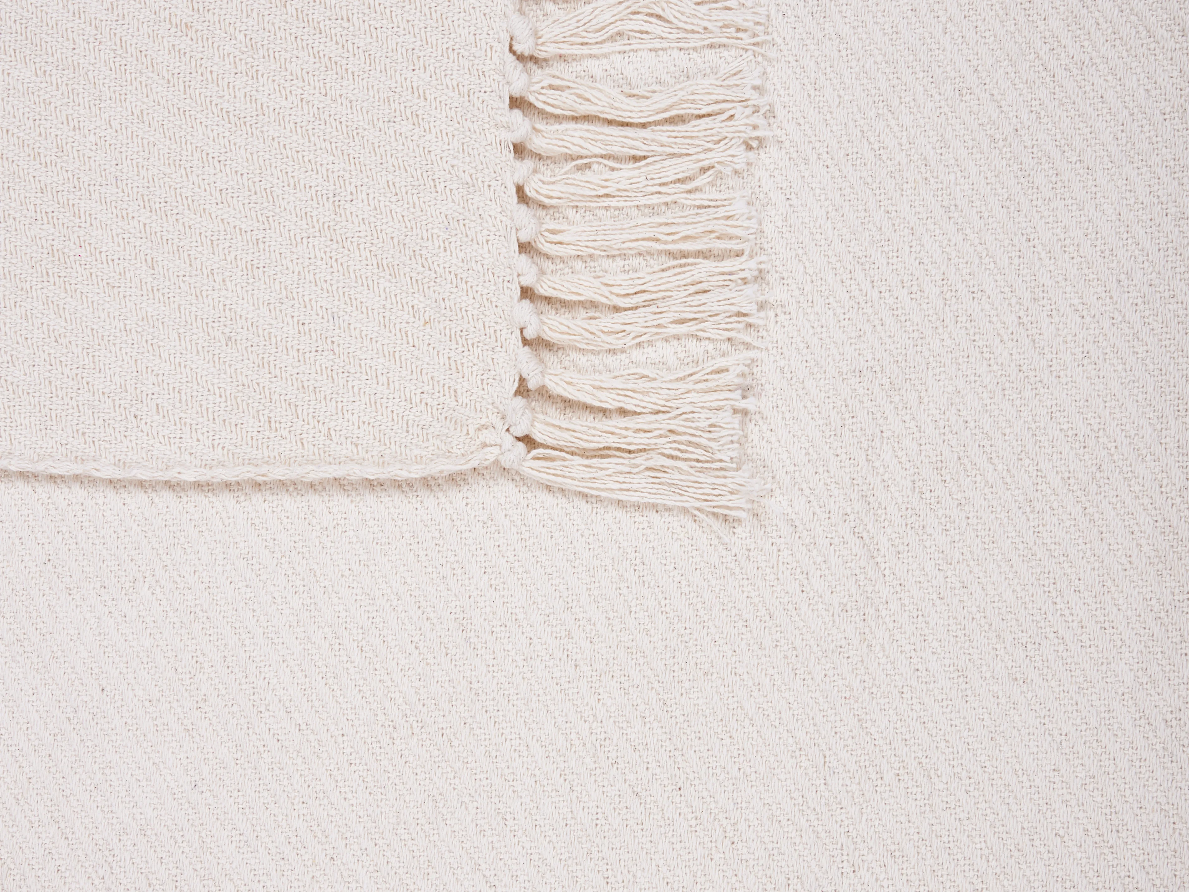 Plaid YARSA Katoen 125 x 150 cm Beige