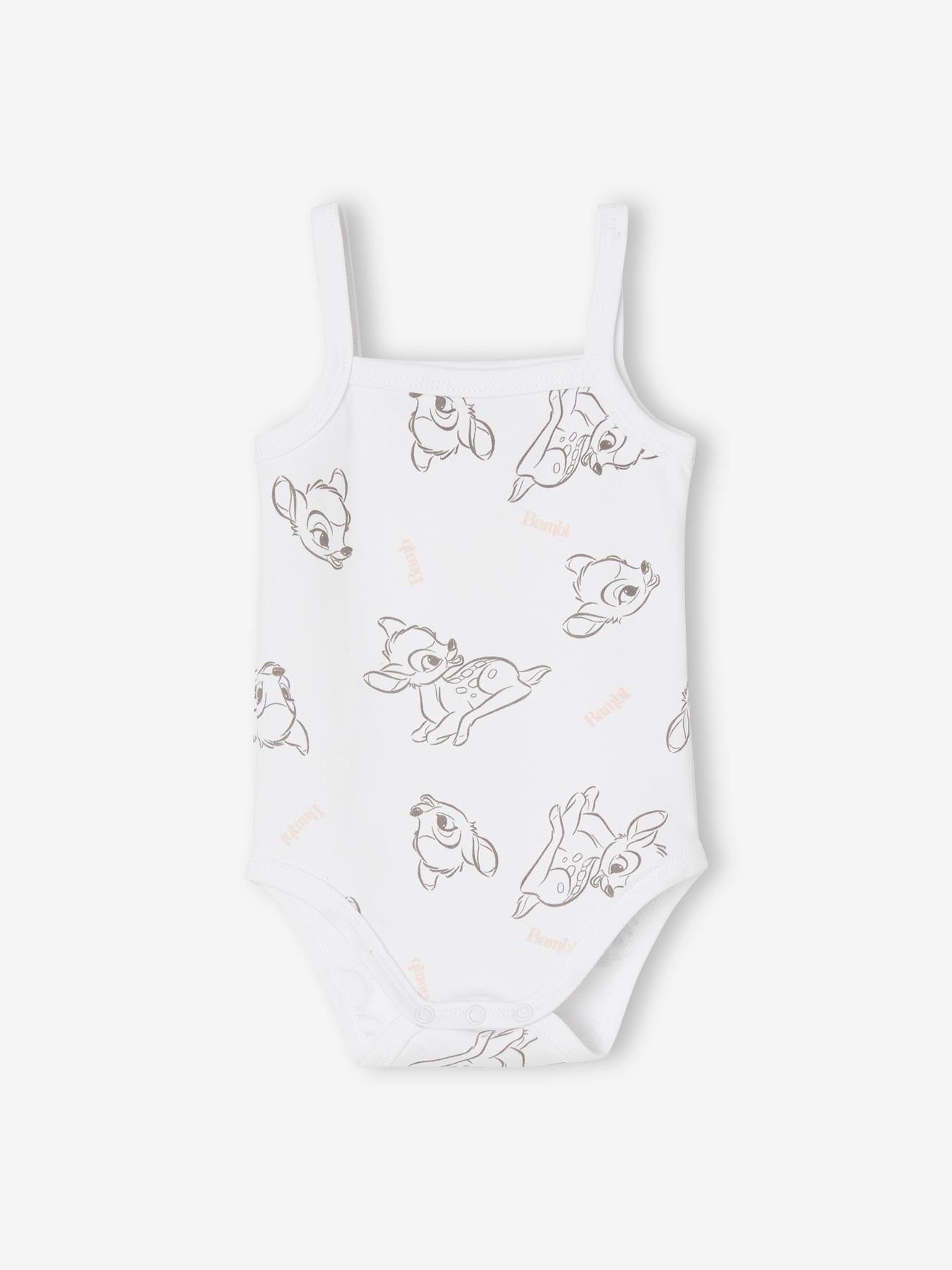 Pacote com 2 bodies DS® Bambi para bebê menina na cor rosa antigo.
