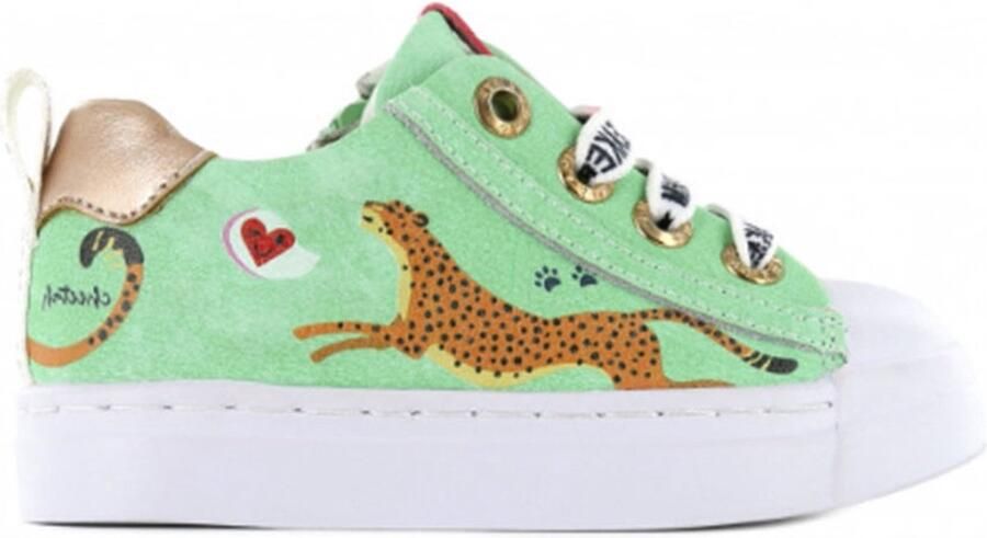 Shoesme veterschoen Veterschoenen groen