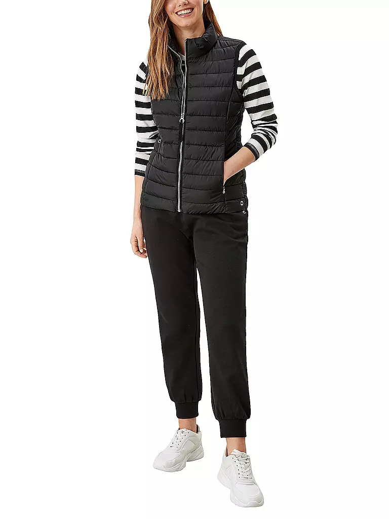 S.OLIVER Steppgilet schwarz