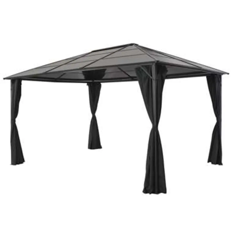 vidaXL - Luifel - Zwart - Polyester - 4 x 3 m