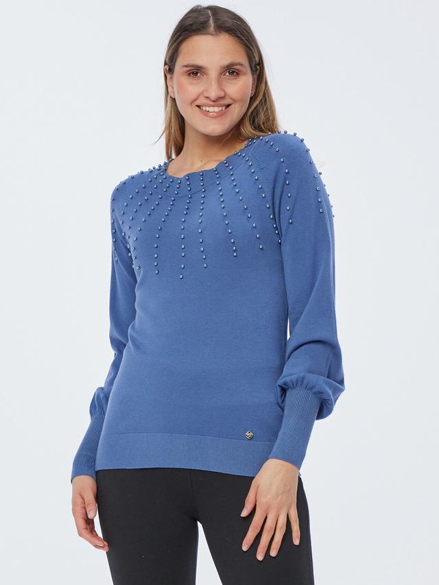 Feinstrickpullover mit Puffärmeln