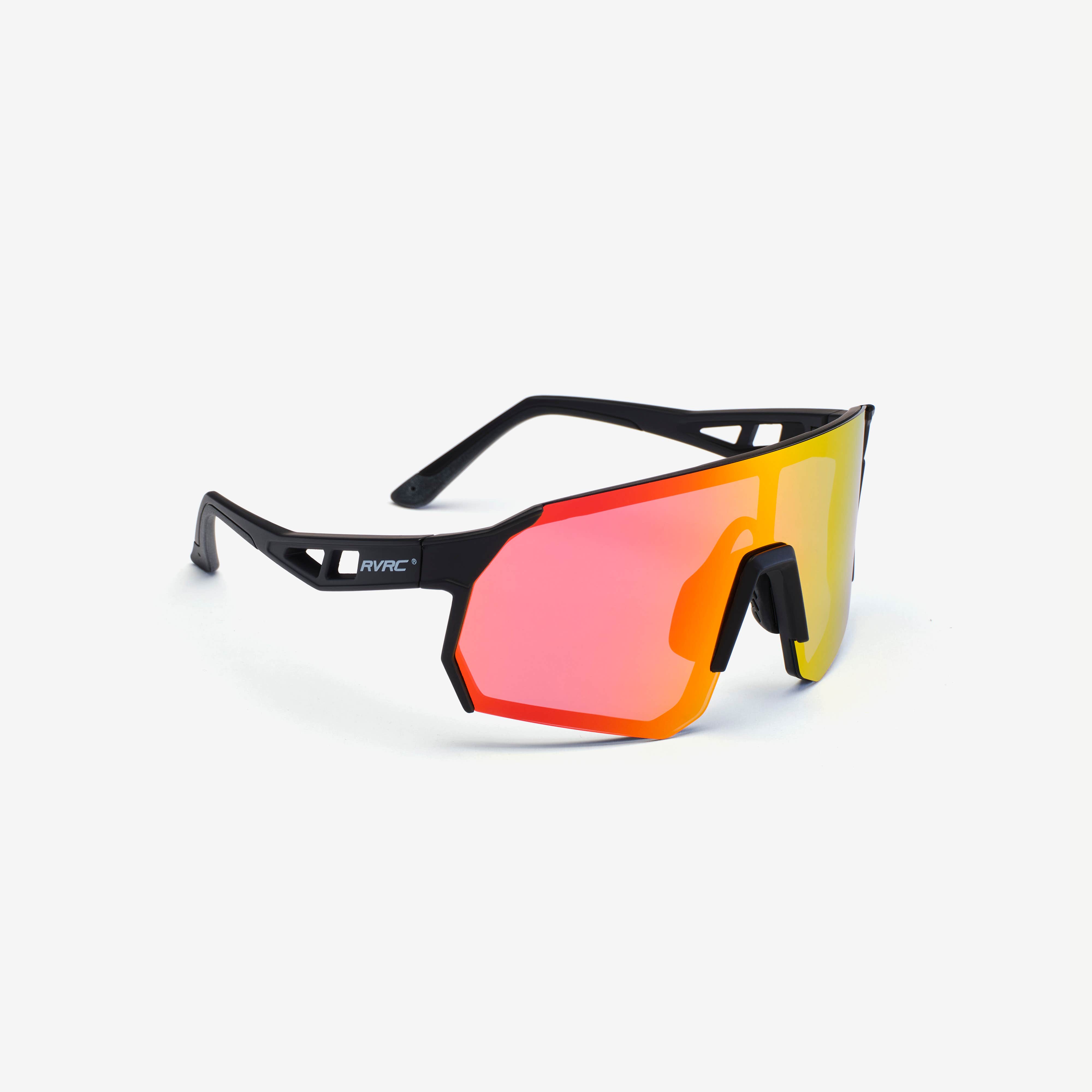 Castor Polarized Sports Sunglasses  Black/Red Gold