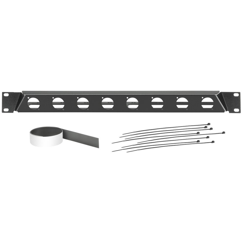 Adam Hall 872230 gekanteld rackpaneel met 8 D-type aansluitingen